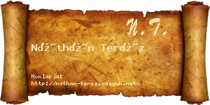 Náthán Teréz névjegykártya