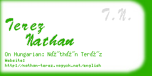 terez nathan business card